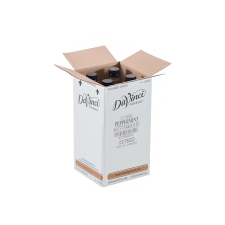 Davinci Gourmet Syrup Peppermint Flavored 750mL, PK4 4073738400150